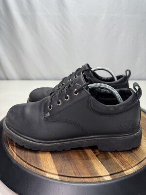Skechers Shoes Mens Size 9 Tom Cats 6618EW Black Leather Oxford Work