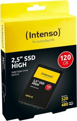 Intenso SSD interne Festplatte High Performance 3D Nand 2,5 Zoll 120GB SATA III