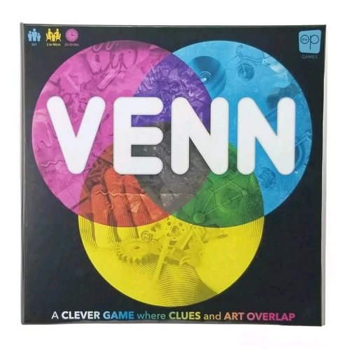 VENN  Team Party Family Word Guessing Color Coded Board Game