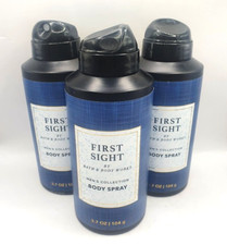 BATH AND BODY WORKS FIRST SIGHT BODY SPRAY FOR MEN 3.7 FL OZ EACH 3 
