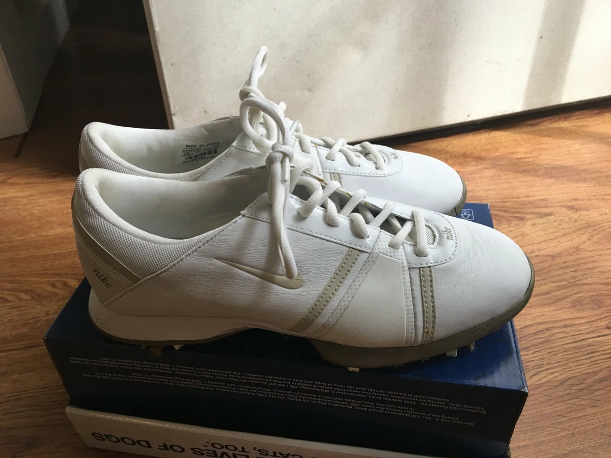 NIKE POWER CHANNEL TAC SPIKES GOLF SHOES 397198 122 White Women s US Size 6.5