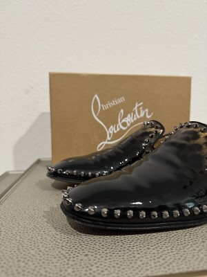 S*o様 値下げ！！Christian Louboutin レオパード スタッズ Christian Louboutin Spikes Leopard Low Top Sneakers [US7.5/VG] LTD