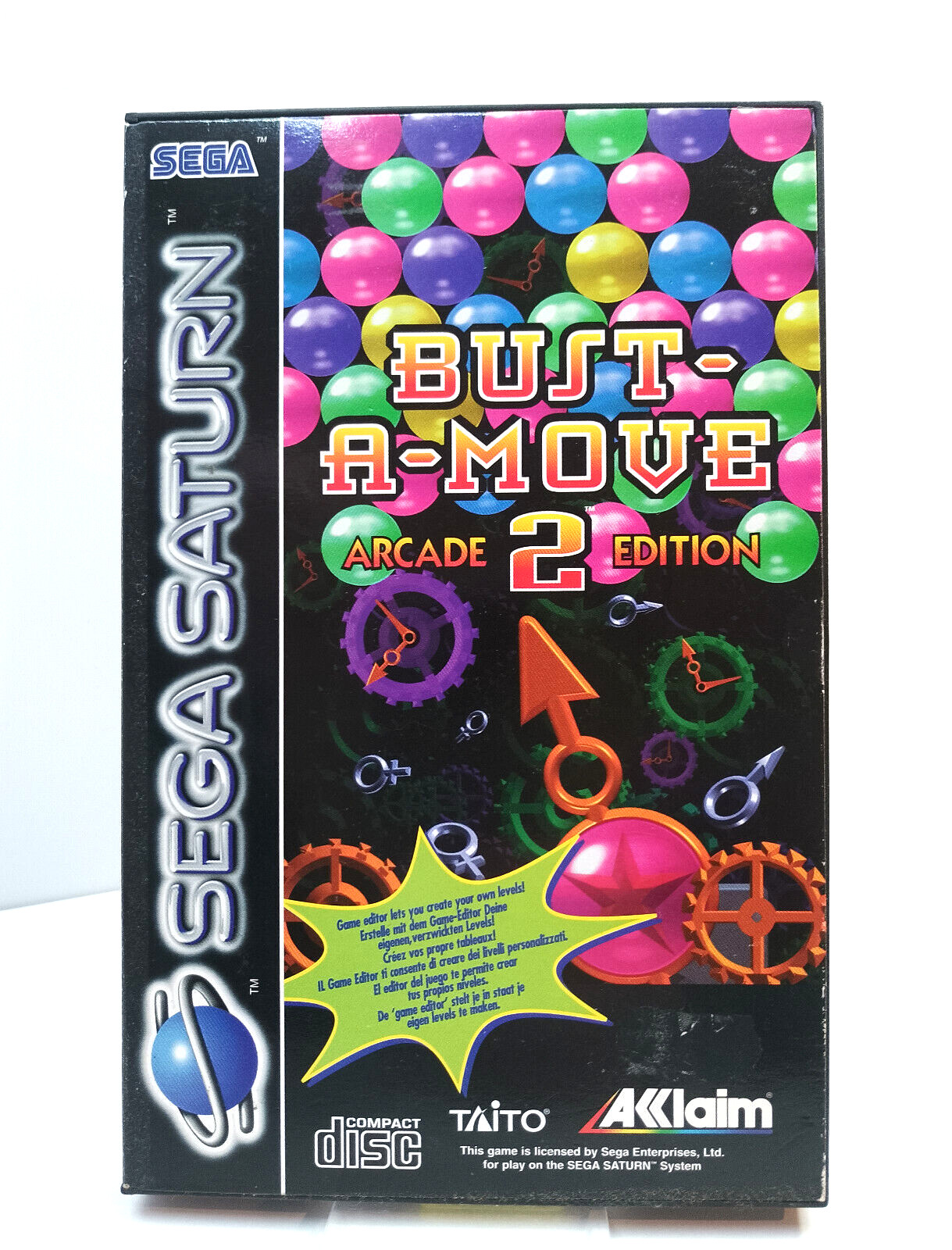 SEGA SATURN - Bust-A-Move 2 - Édition Arcade - Jeu, OVP & Manuel - PAL