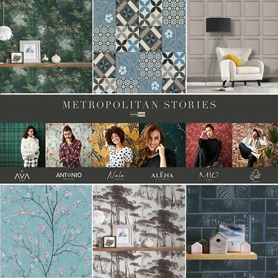 AS Creation Metropolitan Stories Paste The Wall Modern Panel Palmblatt Beton