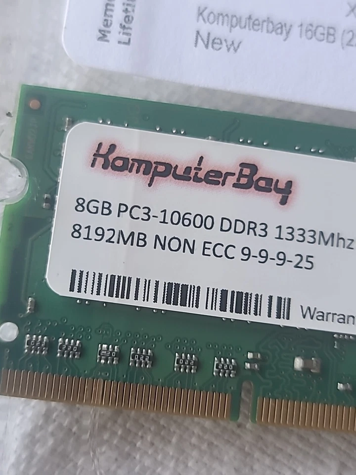"12GB Kit (8GB + 4GB Modules) DDR3 SODIMM MACMEMORY -PC2-5300 667MHz KomputerBay - Image 4 of 4