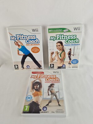 3 x Nintendo Wii - My Fitness Coach -Dance Workout -Cardio Workout -Get In Shape