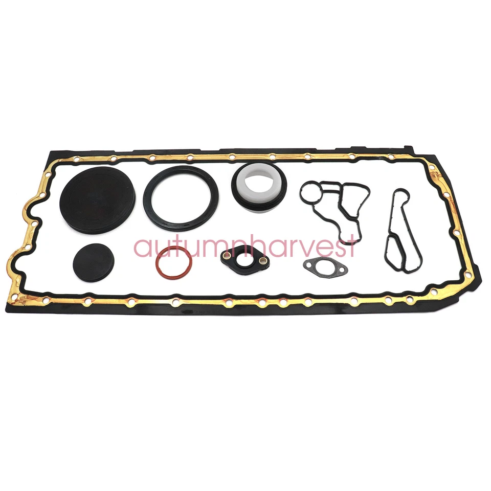 For BMW M135i 335i 435i 535i X5 X6 N55 N54 Oil Pan Gasket Set w/Oil Cooler Seal - Image 2 of 4