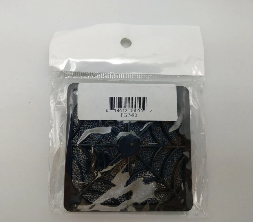 LOT 2-Pack: NEW EverCool Black Plastic Filter Guard for 80mm PC Case Cooling Fan - Image 2 of 4