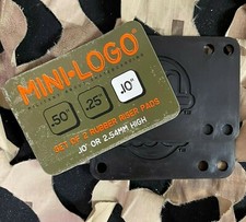 New Mini Logo Rubber Black Skateboard Riser - 0.1 - (2 PC)