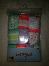 Cat  Jack Girl's Hipsters 10 Pack 10 U1 