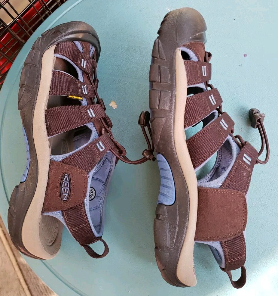 Sandali da acqua Keen Newport H2 da donna 9 5 marroni punta chiusa all'aperto escursionismo campeggio