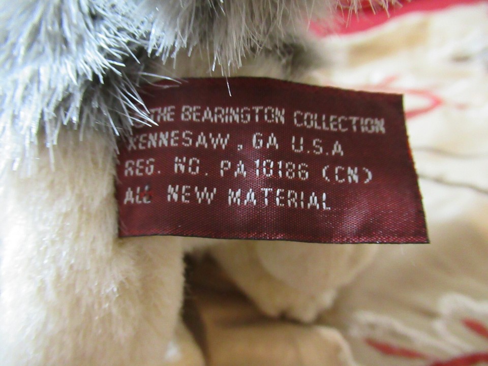 NEW Bearington Collection Timber Wolf 7" Plush Stuffed Animal Kennesaw