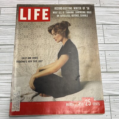 Life Magazine MARCH 3, 1958 Sally Ann Howes My Fair Lady Vintage St. Laurent Ads