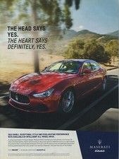 Vintage Magazine Page Ad for the 2015 Maserati Ghibli