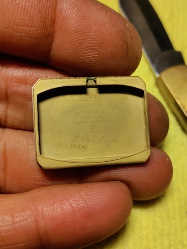 Longines Vintage Rare 1950s 14k Solid Gold  Tank Watch  Mechanical Runs. - Picture 7 of 16