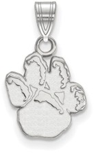 10K White Gold University of Pittsburgh Small Pendant by LogoArt (1W042UPI)