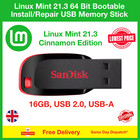 Linux Mint 21.3 Cinnamon Edition Try/Install Bootable USB Flash Drive (64-bit)