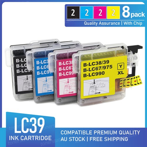8x Ink Cartridge for Brother LC39 