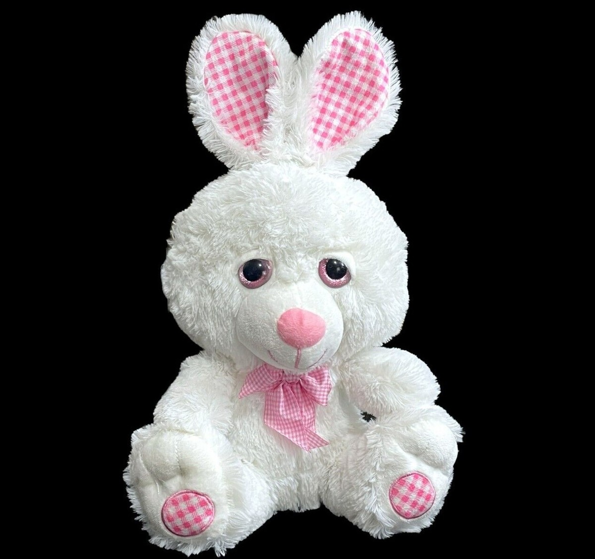 Beautifully Detailed RARE Hug & Luv White Bunny Rabbit Plush