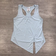 Zyia Active Size Medium M Racerback Knot Tank Top Womens Just a Cute Tank Blue 