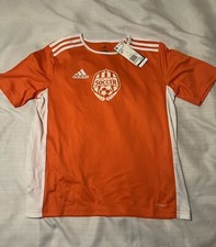 Adidas Boys Youth Entrada 18 Soccer Jersey, Orange/White Size Large CF1043