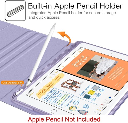 Keyboard Case for For iPad 9th/8th/7th Gen 10.2 inch Stand Cover w Pencil Holder - Picture 7 of 18