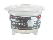 DAISO Japan Microwaveable Rice Cooker Japanese Food Steamed Rice Cooker for 1 go