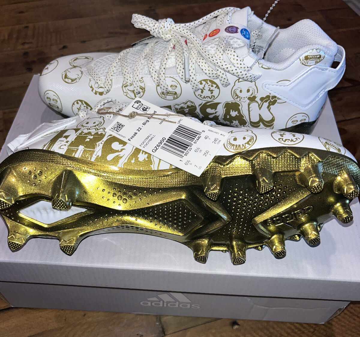 Adidas Freak 22 Big Mood DSG SM Emoji White Gold Football Adidas Freak 22 Big Mood DSG SM Emoji White Gold Football