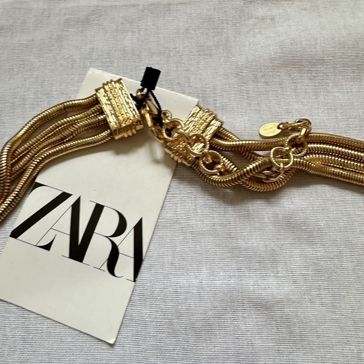 ZARA GOLD WOVEN METAL BELT GOLDEN - REF. 4736/252 SIZE 30 01296702700-f1.jpg?ts=  main image 3