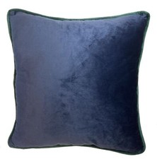 Piped Velvet Filled Cushion 43x43