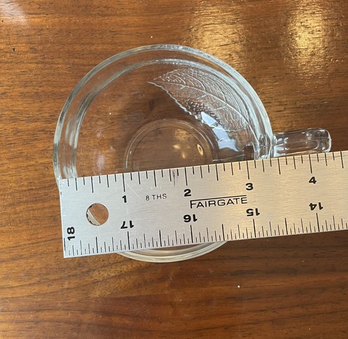 Clear Glass Apple Design Saucers - 5 in Set - 1980s - Picture 7 of 10
