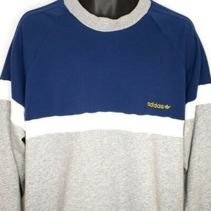 Moletom Adidas Originals Itasca Retrô Anos 90 Trevo streetwear Azul Cinza Xl | eBay