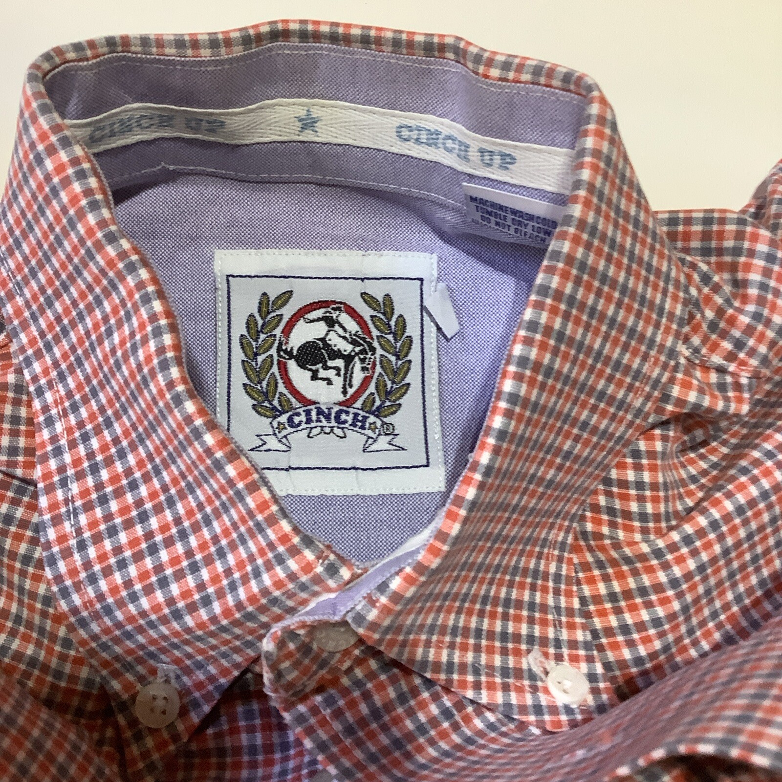 Cinch Long Sleeve Button Down Pink Pattern Size M… - image 3