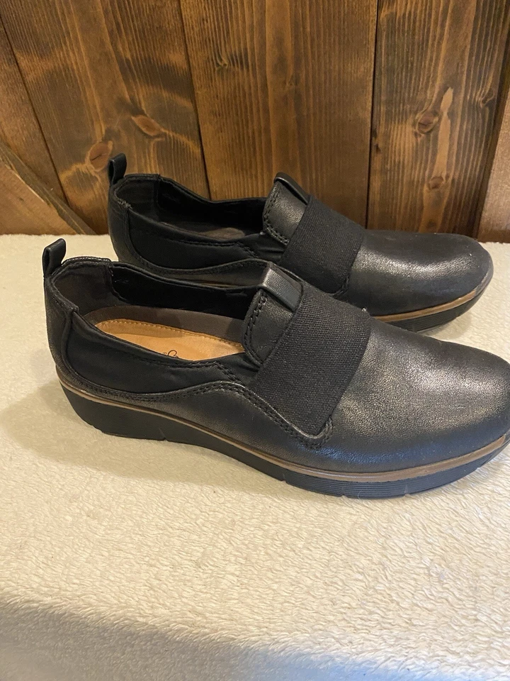 Zapatos sin cordones informales Baretraps Garner para mujer talla 7M negros usados en excelente estado Foto 2 de 4