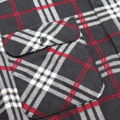 Men's 100% Cotton Flannelette Shirt Long Sleeve Plaid Check Flannel w Pockets - Picture 47 of 86