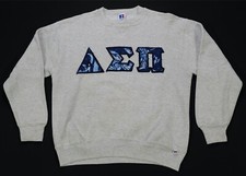 Rare Vintage RUSSELL ATHLETIC Alpha Epsilon Pi Embroidered Logo Sweatshirt 90s L