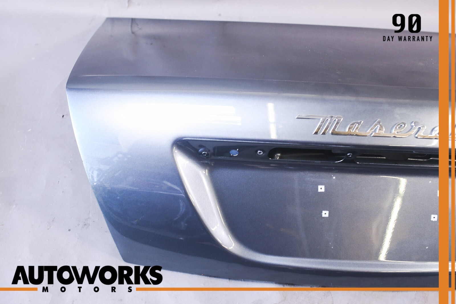 03-13 Maserati Quattroporte M139 Trunk Boot Lid Shell Panel Grigio Palladio OEM
