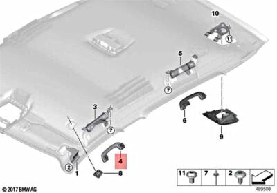 Genuine BMW X1 F39 F45 F46 F48 F49 F52 118i 120i Grab Handle Front 51167359950