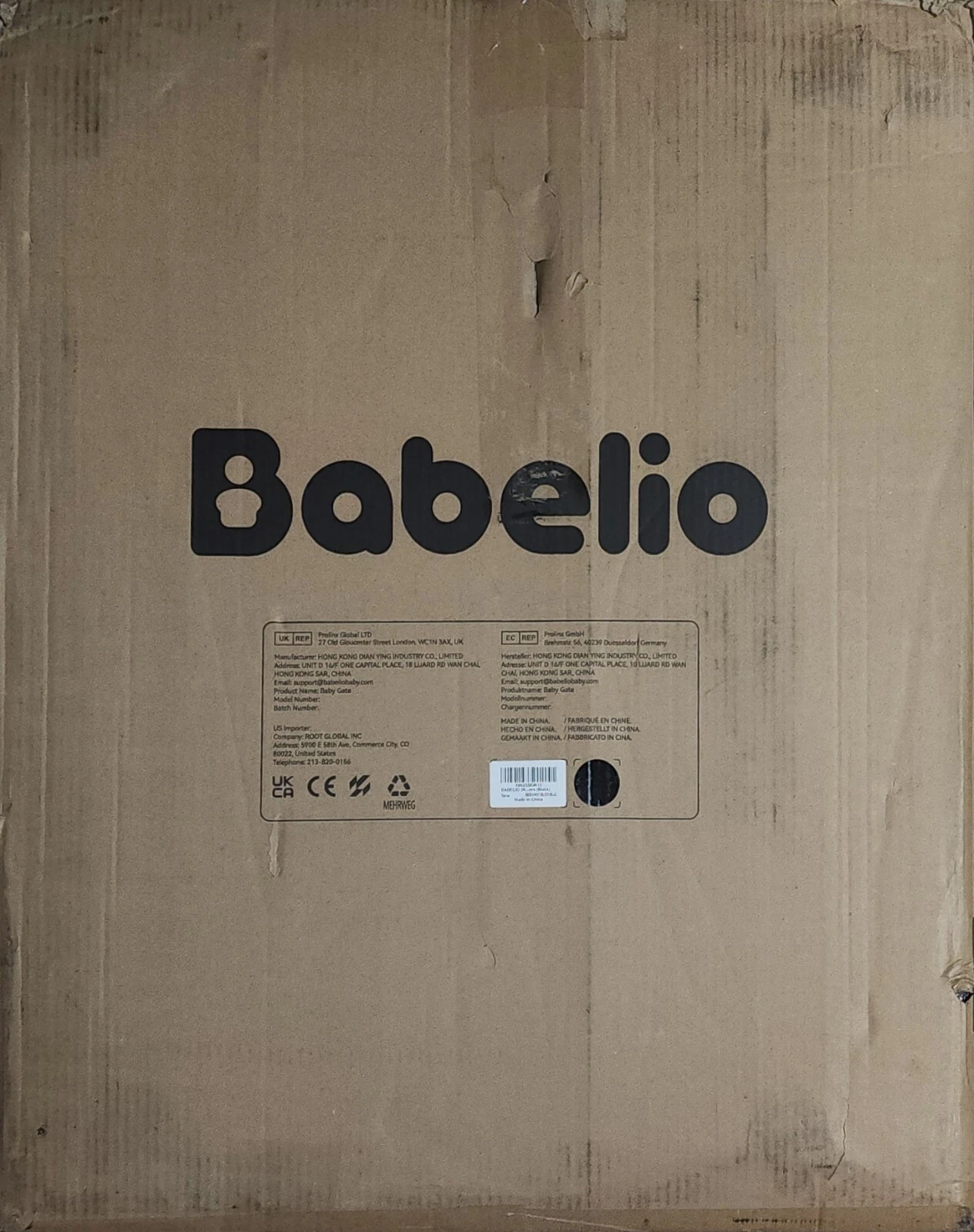 BABELIO 26-40 Inch Easy Install Extra Wide Pressure Mounted Metal Baby Gate