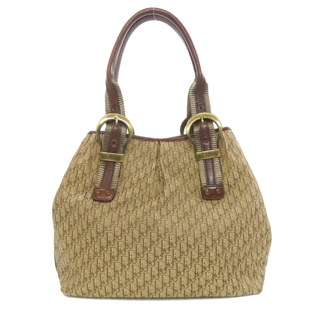 Sac à main CHRISTIAN DIOR motif trotteur toile