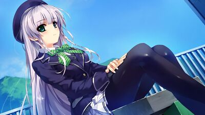 Anime school uniform girls ushinawareta mirai wo Playmat Game Mat Desk