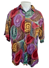 PIERRE CARDIN - VINTAGE ABSTRACT RETRO Mens Lg. Shirt
