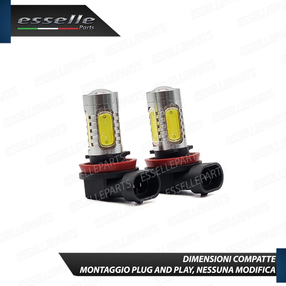 COPPIA LUCI FENDINEBBIA H11 LED CREE COB CANBUS RENAULT CLIO III 6000K - Immagine 4 di 4