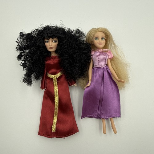 Disney Store Tangled Ever After Mini Doll Set 5.5" Mother Gothel Rapunzel RARE