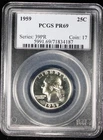 New Listing1959 Proof Washington Silver Quarter 25c PCGS PR69