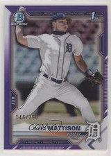 2021 Bowman Draft Chrome Purple Refractor 146/250 Tyler Mattison #BDC-58 3d5