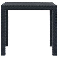 Patio Table Garden Outdoor Porch Dining Table with Rattan Look Plastic vidaXL