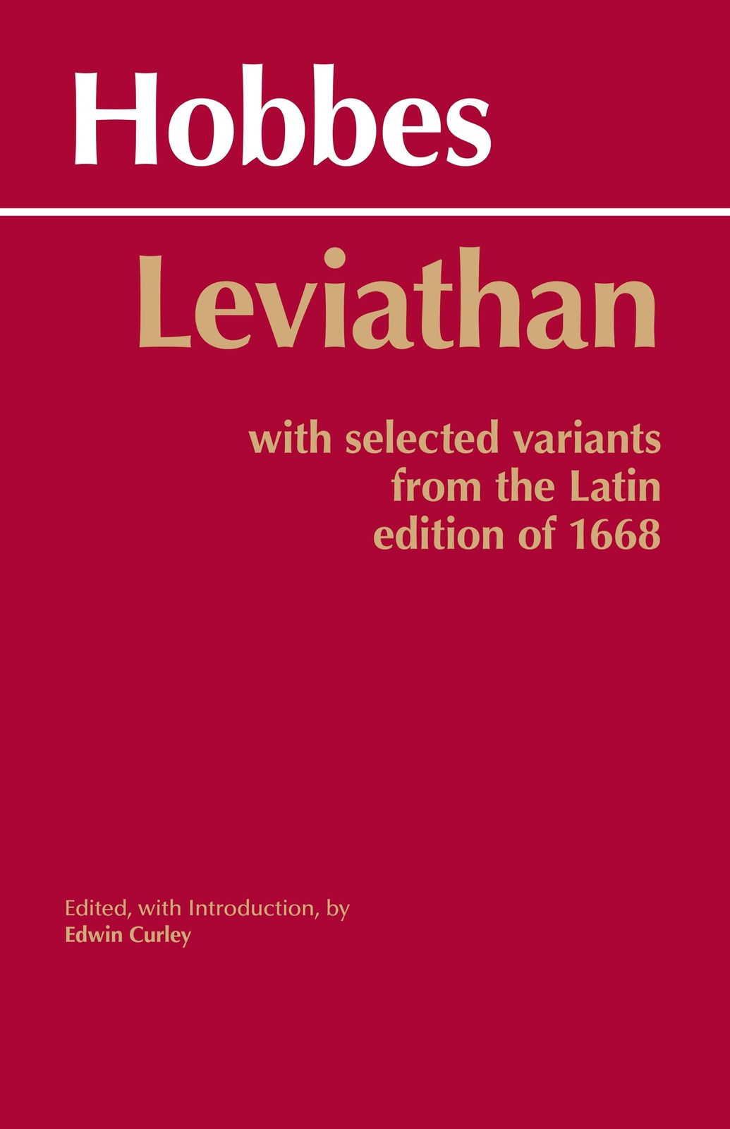 Leviathan: With Selected Variants from the Latin by Thomas Hobbes (PB 1994) - Image 2