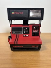 Polaroid Supercolor 645CL fotocamera pellicola istantanea, Polaroid fotocamera vintage rosso nero