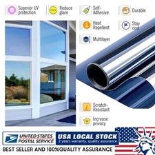 Blue One Way Mirror Window Film Privacy Protect UV Reflective sunlight For Home